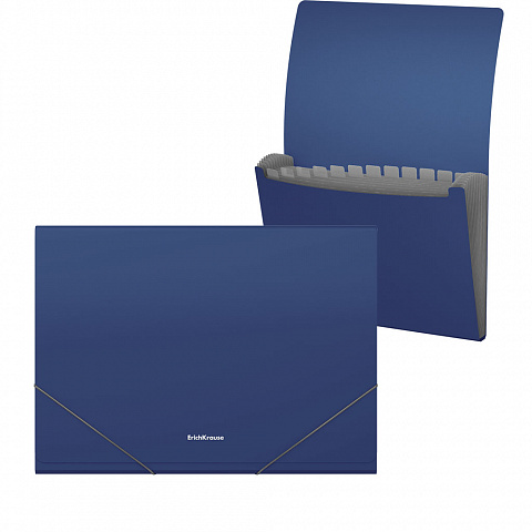 ERICH KRAUSE Expanding File Matt Classic 12 Pockets A4 Blue 59250