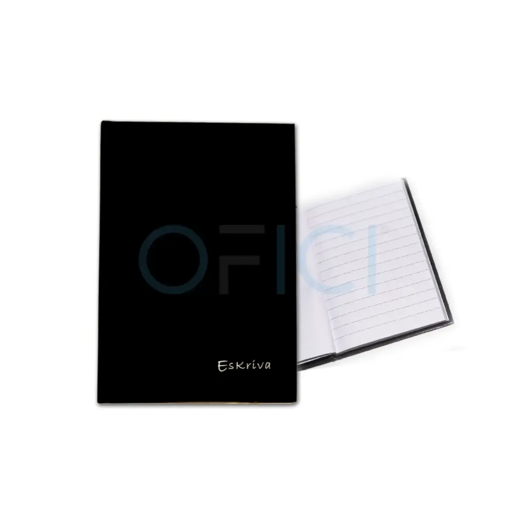 ESKRIVA Register Book A6 Ruled Black x 192pgs