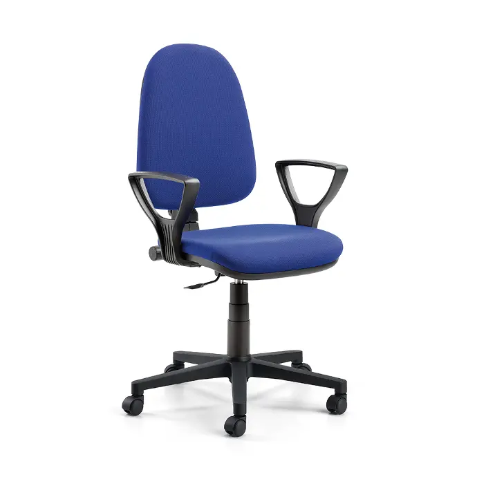 LM28 LEM Ergonomic Stool with adjustable footrest with armrests mov.10L Cat. F Black 10