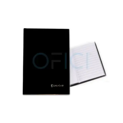 [91116] ESKRIVA Register Book A6 Ruled Black x 192pgs