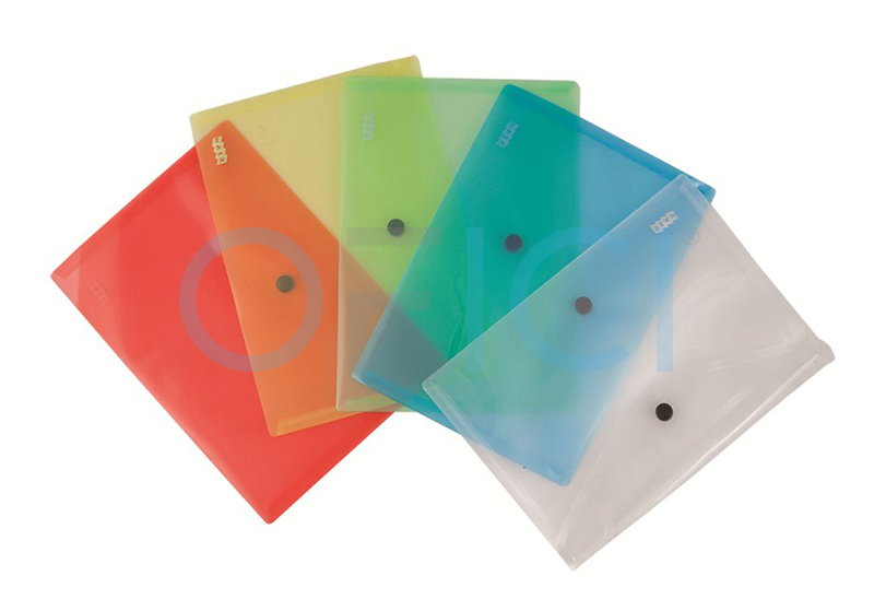 Envelope Plastic A5 w/button Coloured 2147/AS