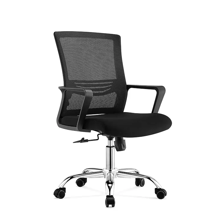 Emma-M Swivel Chair 320mm chrome metal base with BIFMA passed 50mm nylon PU castors 