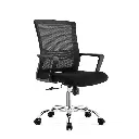 Emma-M Swivel Chair 320mm chrome metal base with BIFMA passed 50mm nylon PU castors 