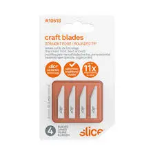 Slice 10518 Craft Ceramic Blades STRAIGHT EDGE,ROUNDED TIP / 4 PACK