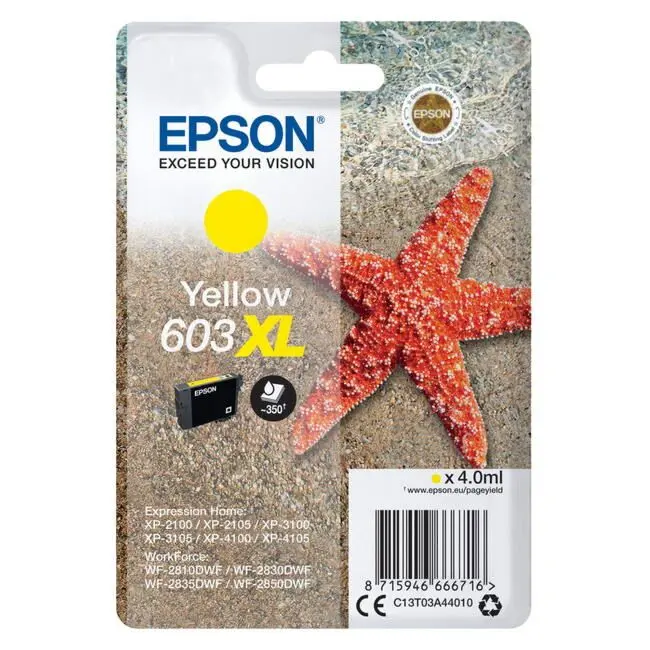 Epson 603XL Yellow C13T03A44010