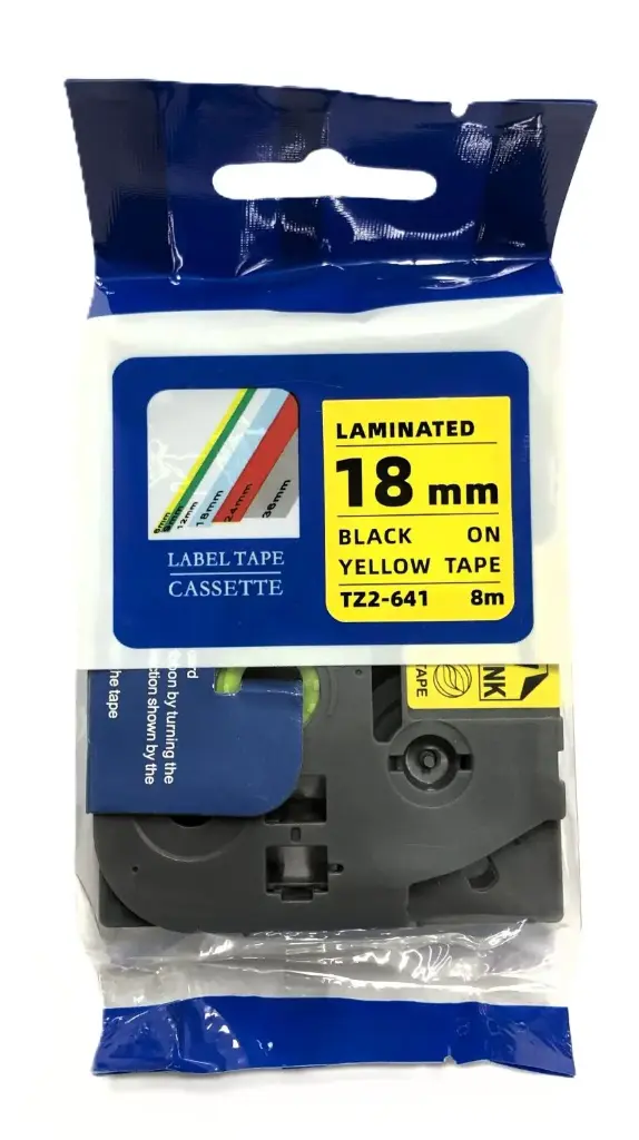 Brother Tape P-Touch 18mm Black on White TZ2641