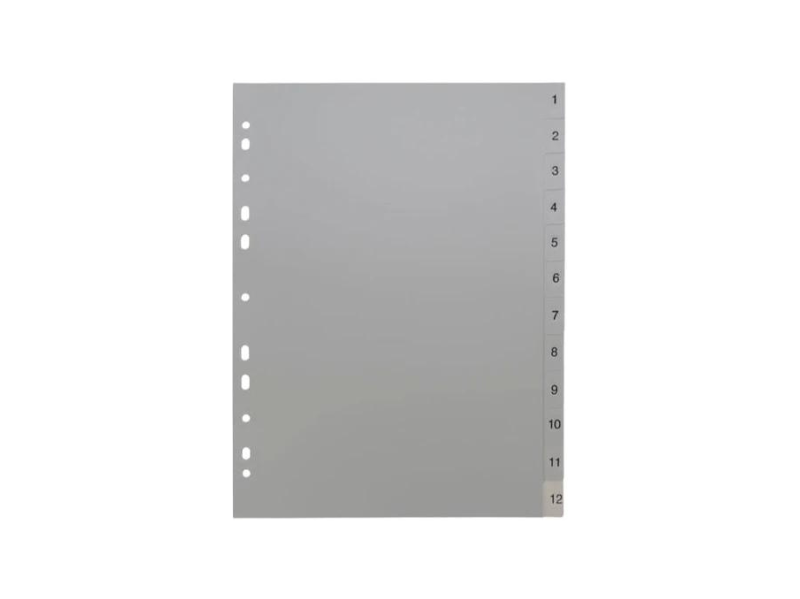 Dividers A4 Nr 1-12 Grey 99112