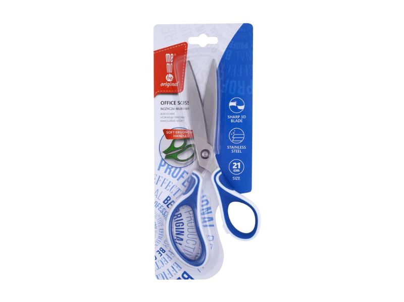 MEMOBE Scissors 21cm w/soft rubber handles and 3D Blades MN109-00