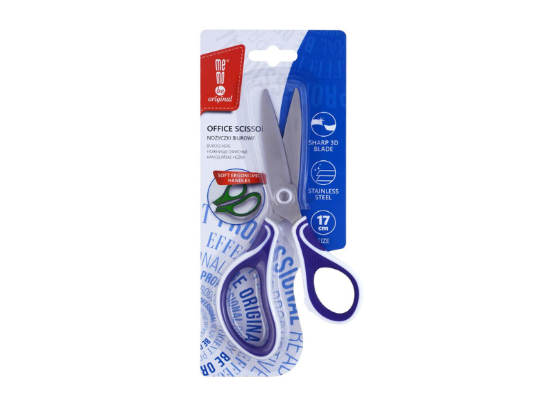 MEMOBE Scissors 17cm w/soft rubber handles and 3D Blades MN108-00