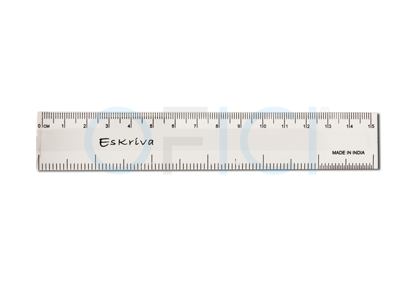 ESKRIVA Ruler 15cm R1 clear 80725