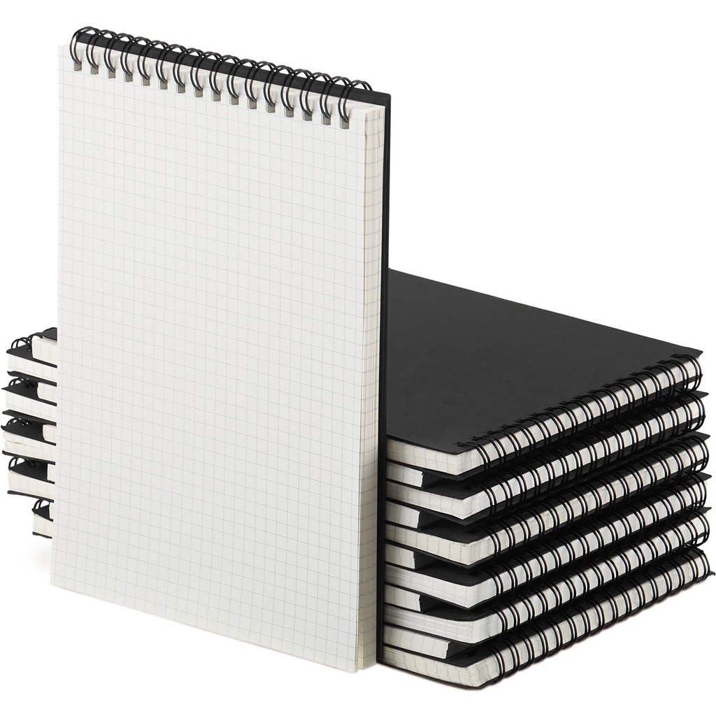 Note Book A6 Ruled Top Spiral x 100pgs  A6BK100