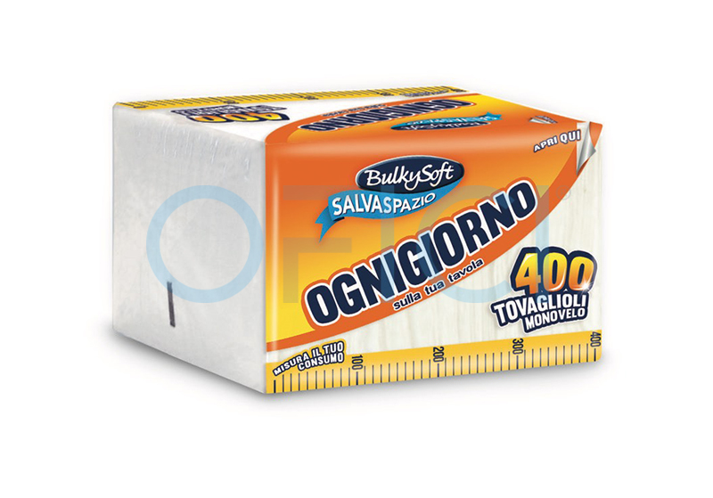 Napkins BULKYSOFT 1PLY 30x30 400pz 32476