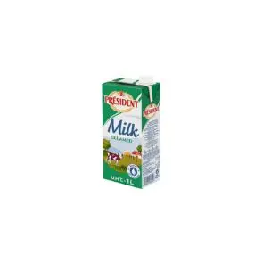 PRESIDENT Milk UHT Skimmed 0.5% x 1Ltr