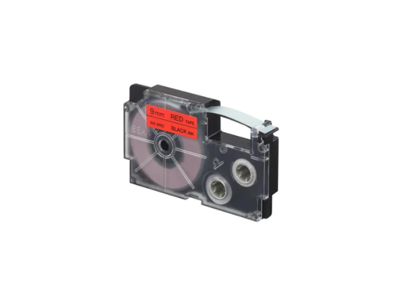 CASIO XR-9RD 9mm Black on Red Label Cartridge PT-9RD
