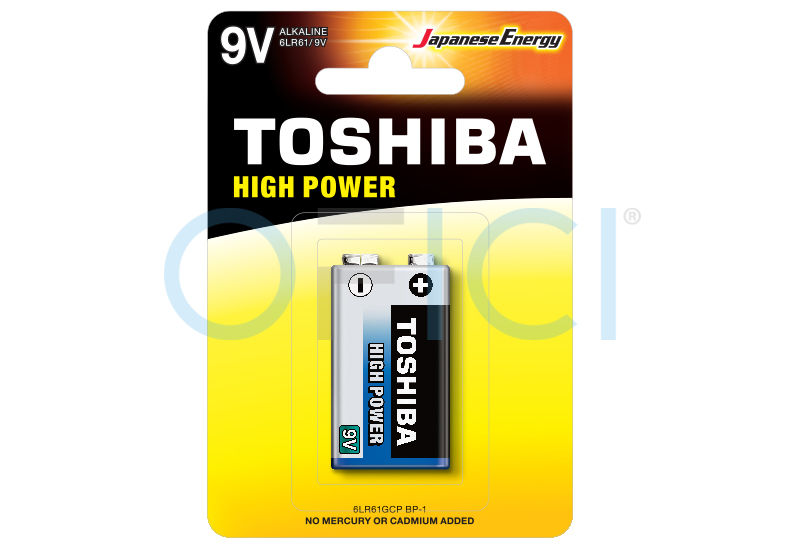 TOSHIBA Battery 9V Alkaline 6LR61