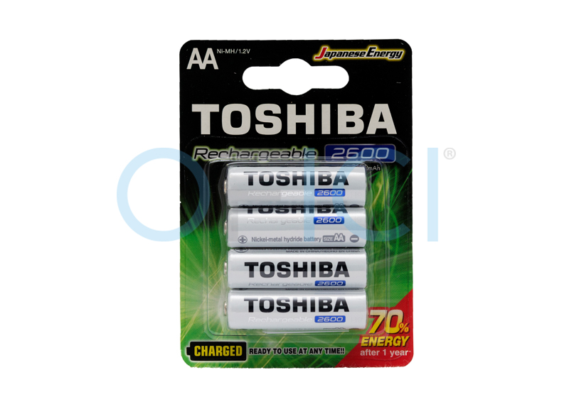 TOSHIBA Battery Supr. Rechargeable AA x4 2250mAh TNH-6AC