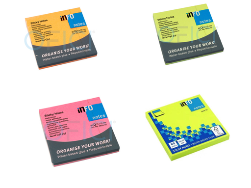 Sticky Notes 75x75mm 80sh Brilliant colours