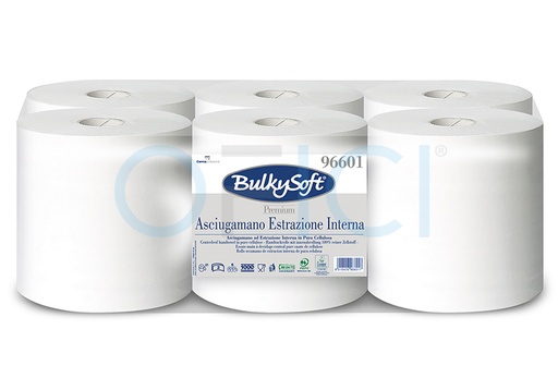 [96601] BULKYSOFT PREMIUM Centrefeed 2ply White Handtowel x 6 (150mtrs) 96601