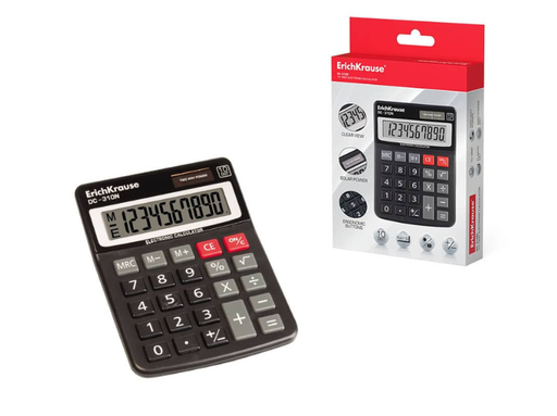 [50310] ERICH KRAUSE Calculator 131 x 100mm 10 Digits DC310N 50310