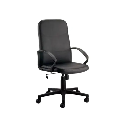 [SP11A] SPOT Swivel Chair Black Leather Seat & Back