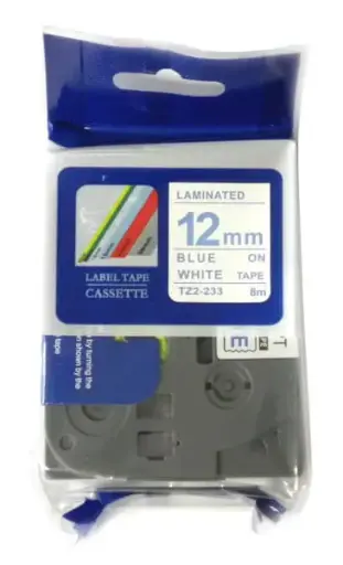 [BRO233] Brother Tape P-Touch 12mm Blue on White TZ2233