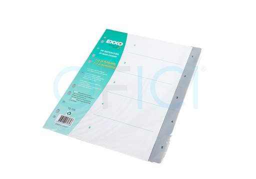 [TS105] Dividers PVC Grey 1-5  D5 TS105