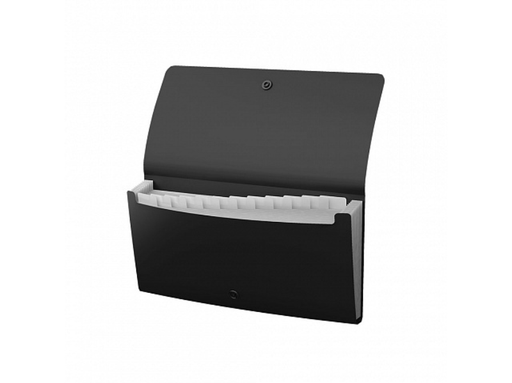 [50416] ERICH KRAUSE Expanding File Matt Classic 12 Pockets A4 Black 50416