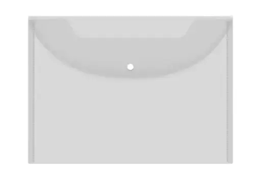 [2149/1A3BN] Envelope Plastic PVC A3 w/button Clear 2149/1A3BN