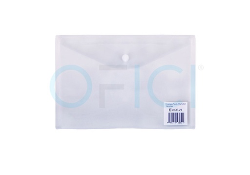 [2147/BN] Envelope Plastic A5 w/button (clear) FP25005-10