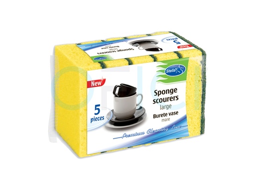 [A34-STGB-2559] STELLA Washing Up Sponges LARGE 5pcs  2559