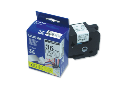 [BRO261] Brother Tape P-Touch 36mm Black on White TZ2261