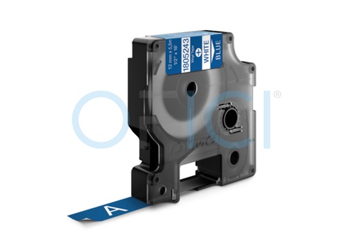 [1805243] RHINO 12mm Vinyl Tape White on Blue 1805243