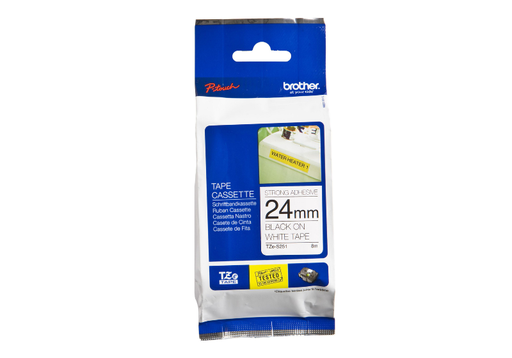 [BRO251] Brother Tape P-Touch 24mm Black on White TZ2251