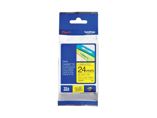 [BRO651] Brother Tape P-Touch 24mm Black on Yellow TZ2651