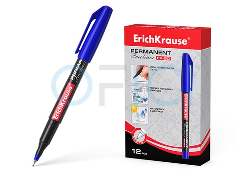 [37069] ERICH KRAUSE Permanent marker FP-80 for CD & DVD Blue 0.6mm EK37069