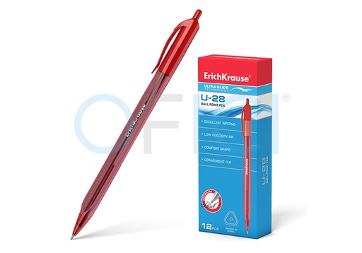 [EK46766] ERICH KRAUSE Retractable Ball Point Pen R-301 RED EK46766