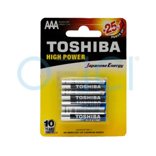 [152648] TOSHIBA Battery AAA Alkaline 1.5V x4pc   LR03GCP BP-4