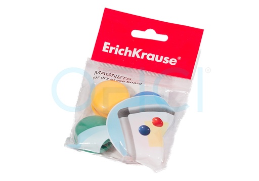[EK22461] ERICH KRAUSE Magnets 3cm dia. x8 pcs assorted colours EK22461